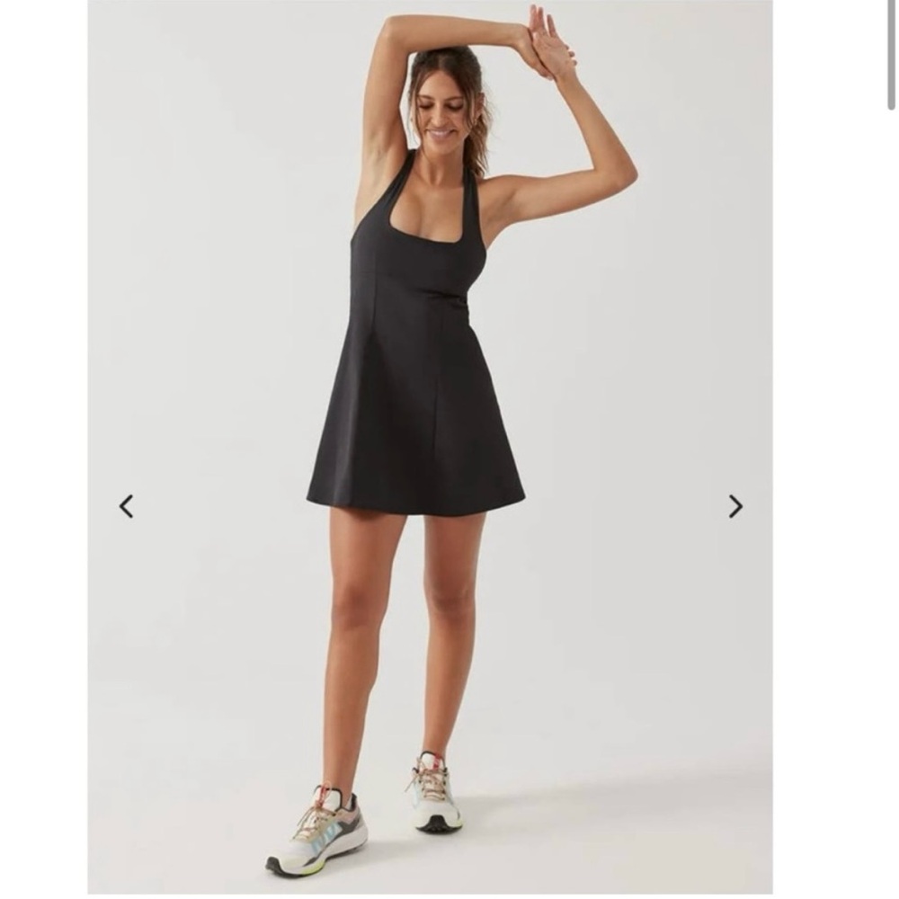 Outdoor Voices Black Cross Back Athletic Mini Dress